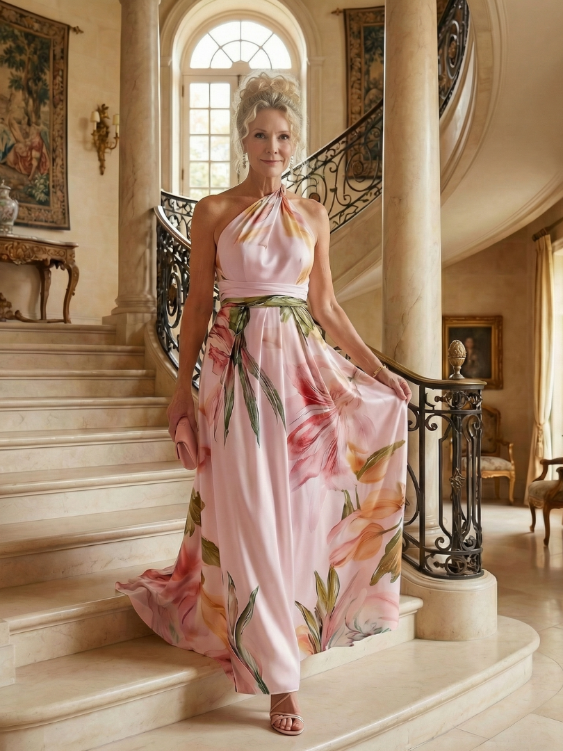 Bianca | Leichtes Maxikleid mit Blumenmuster