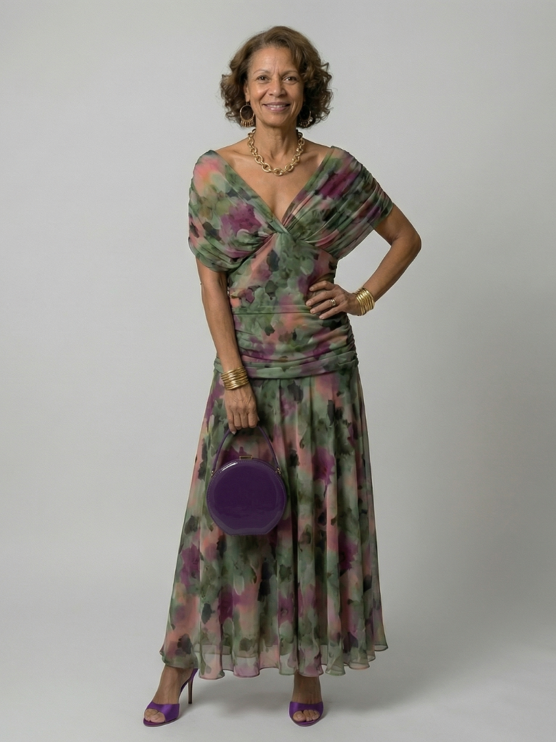 Carlotta | Schulterfreies Midikleid