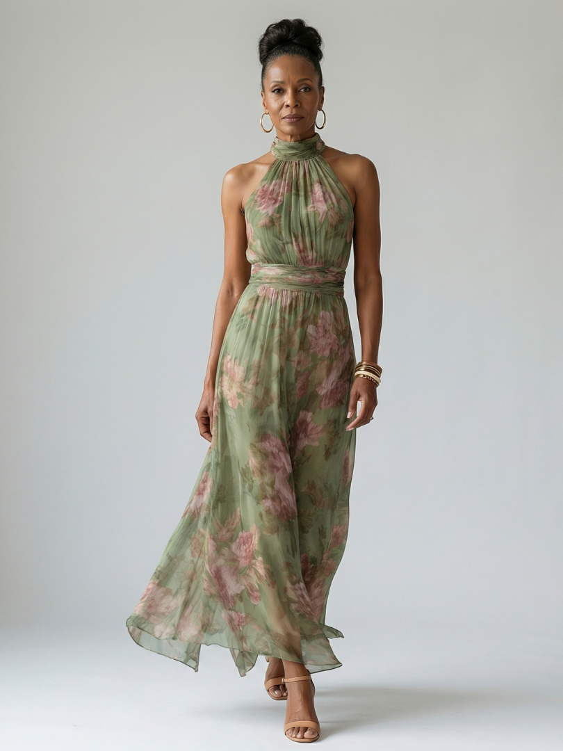 Anja | Midikleid mit gerafftem Neckholder
