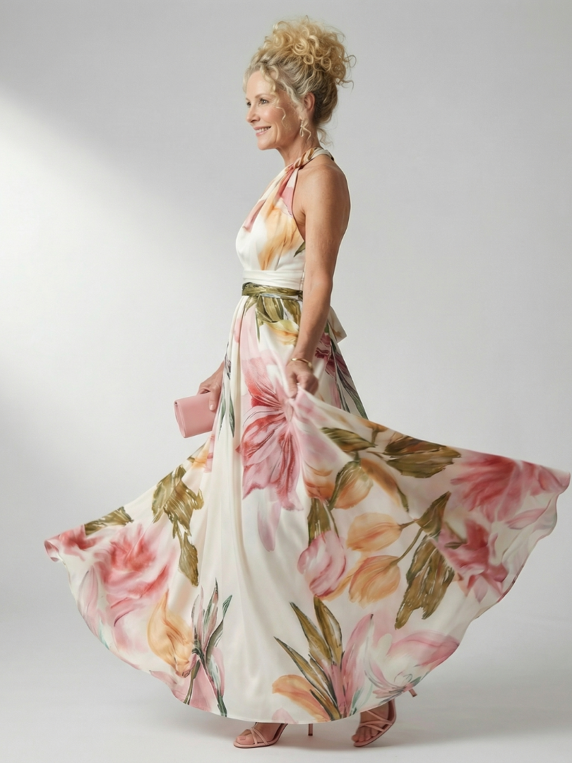 Bianca | Leichtes Maxikleid mit Blumenmuster