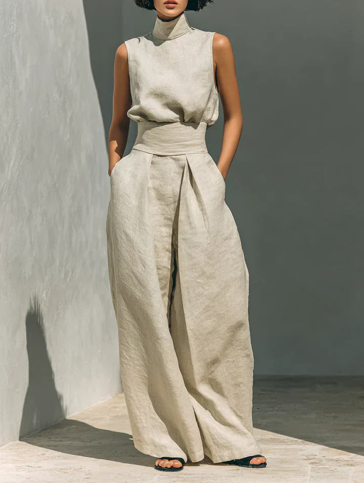 Flora™ | Minimalistischer Zweiteiler aus Baumwolle und Leinen