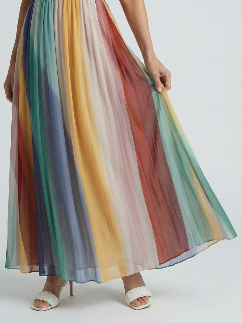 Theresa | Maxikleid mit hellen Streifen
