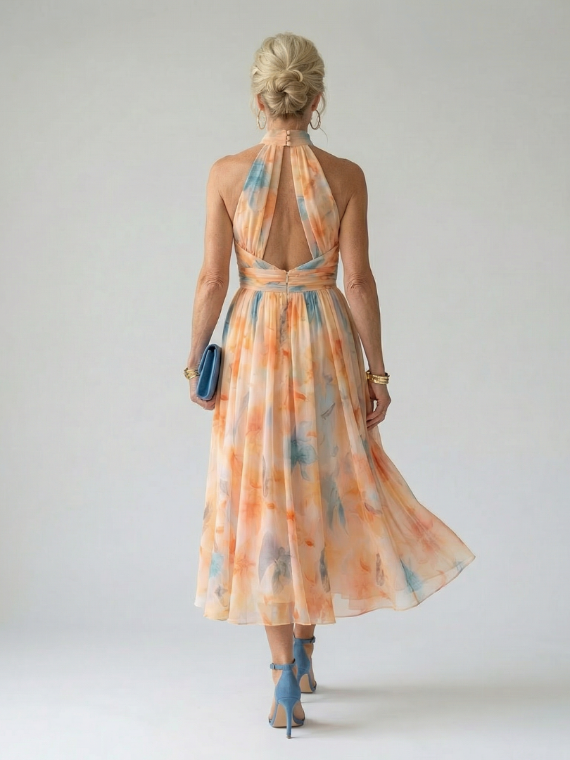 Ariane | Midikleid mit weichem Neckholder