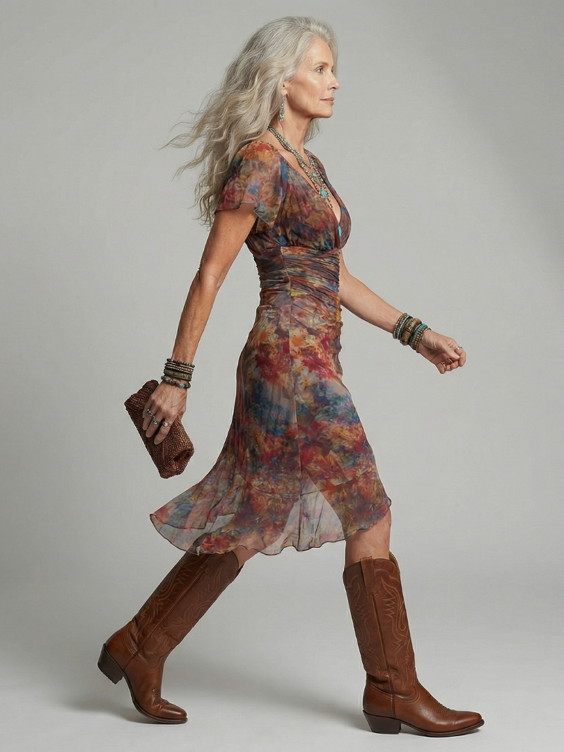 Greta | Schlichtes Midikleid mit Neckholder