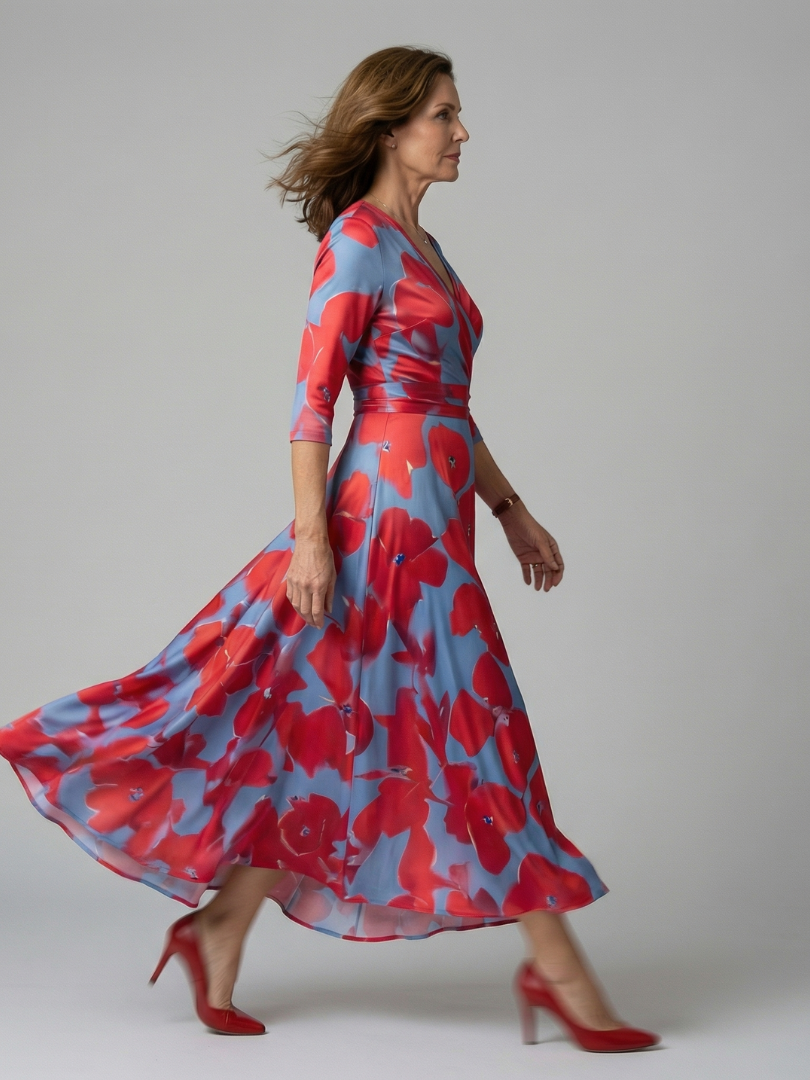 Paula | Midikleid mit Wickelausschnitt