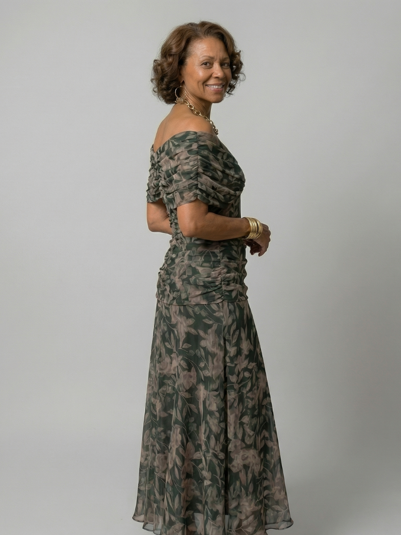 Carlotta | Schulterfreies Midikleid