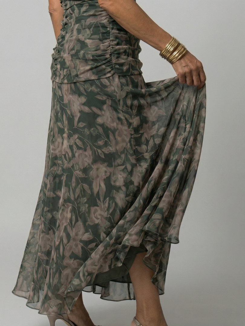 Carlotta | Schulterfreies Midikleid