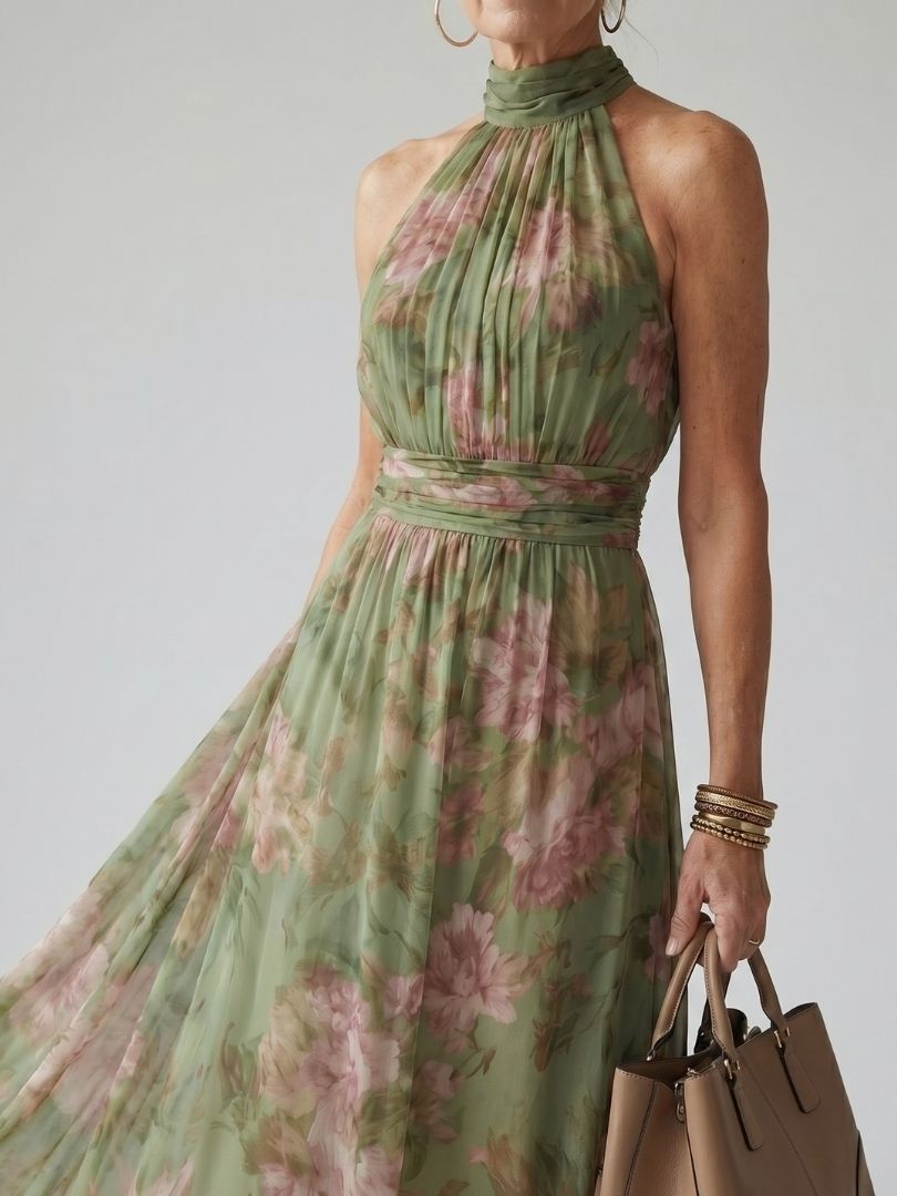 Anja | Midikleid mit gerafftem Neckholder
