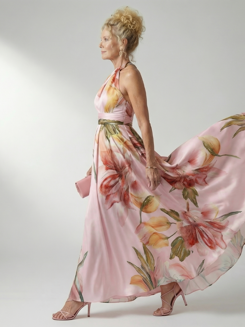 Bianca | Leichtes Maxikleid mit Blumenmuster
