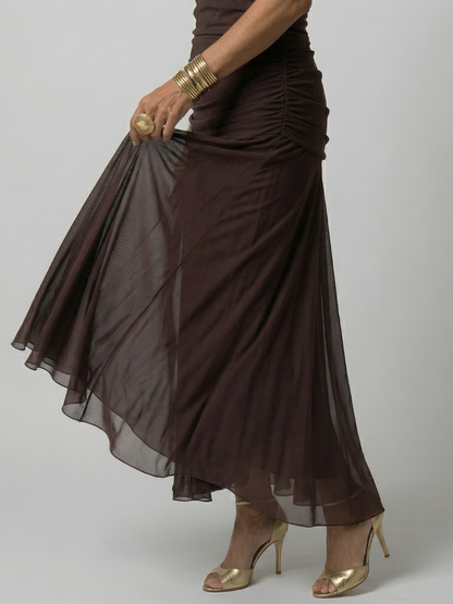Carlotta | Schulterfreies Midikleid