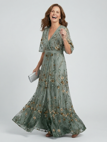 Alina | Fließendes Maxikleid mit Neckholder