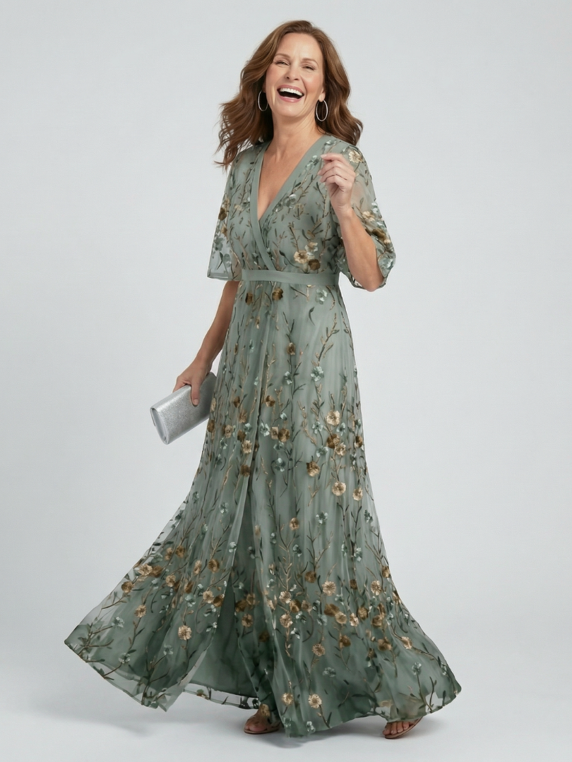 Alina | Fließendes Maxikleid mit Neckholder