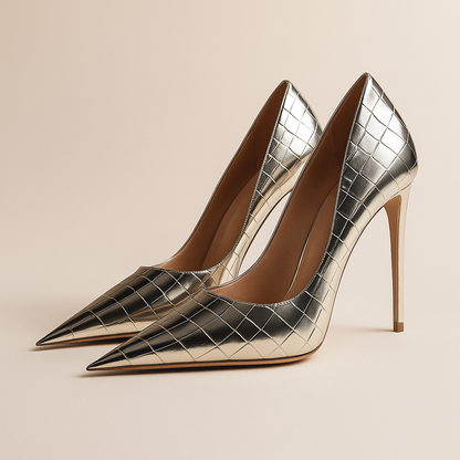 Noir Éclat™ | Heels in Kroko-Optik