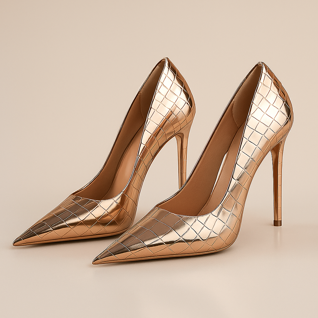 Noir Éclat™ | Heels in Kroko-Optik