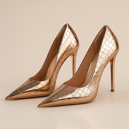 Noir Éclat™ | Heels in Kroko-Optik