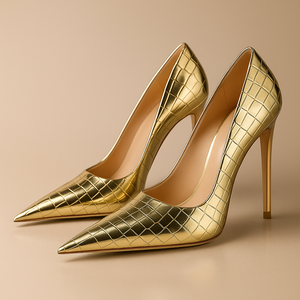 Noir Éclat™ | Heels in Kroko-Optik