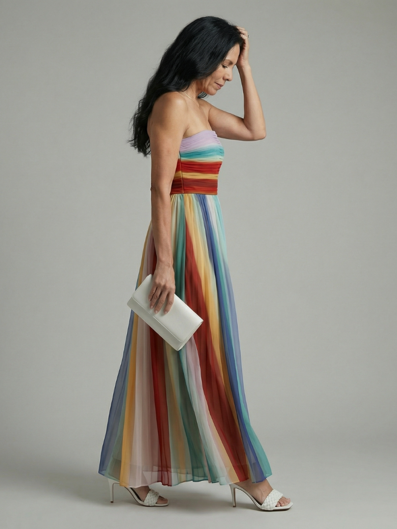 Theresa | Maxikleid mit hellen Streifen