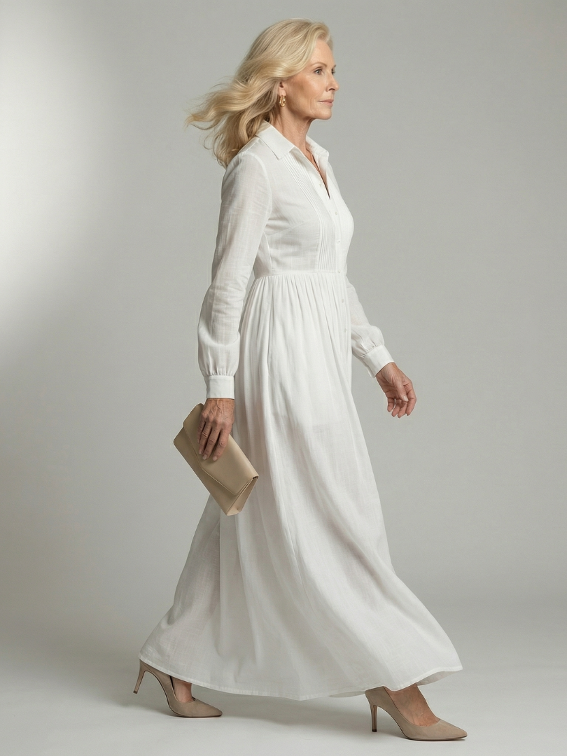 Frieda | Weich fließendes Maxikleid