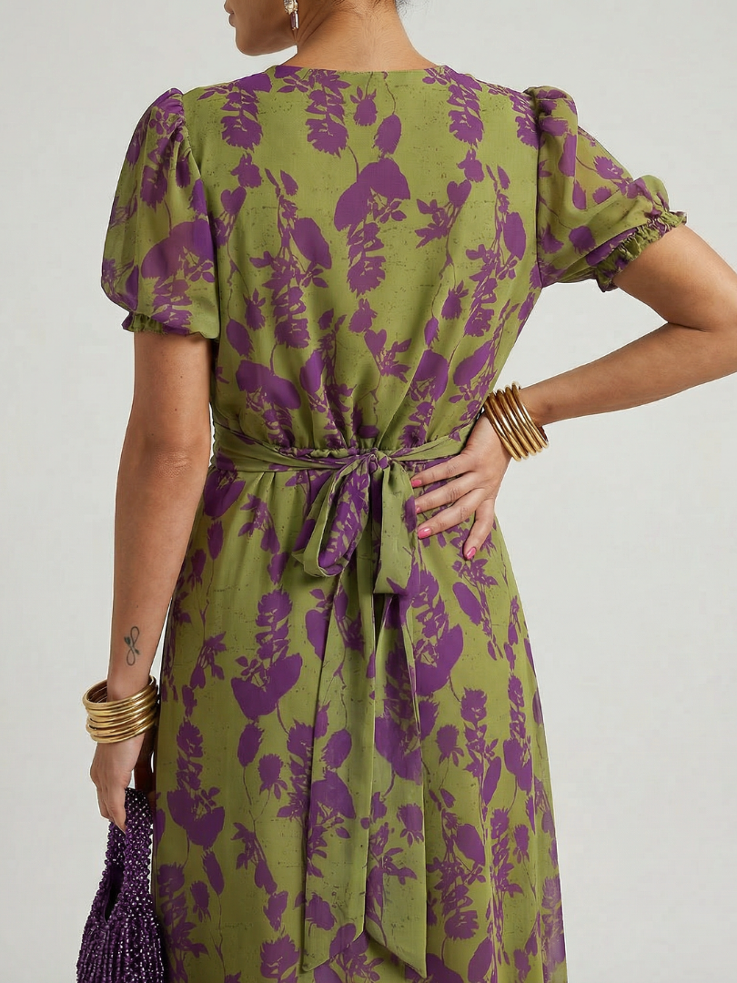 Amelie | Lockeres Midikleid mit Blumenmuster