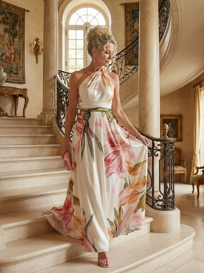 Bianca | Leichtes Maxikleid mit Blumenmuster