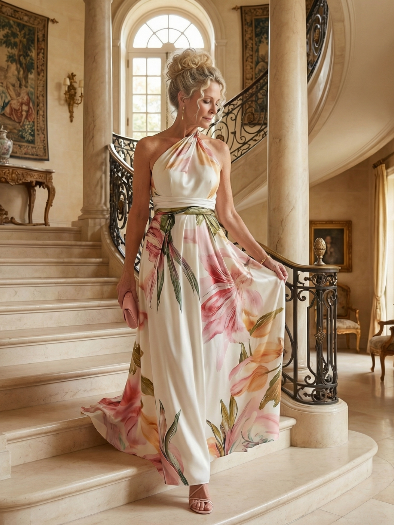 Bianca | Leichtes Maxikleid mit Blumenmuster
