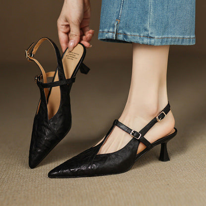 Noir | High Heels aus Echtleder