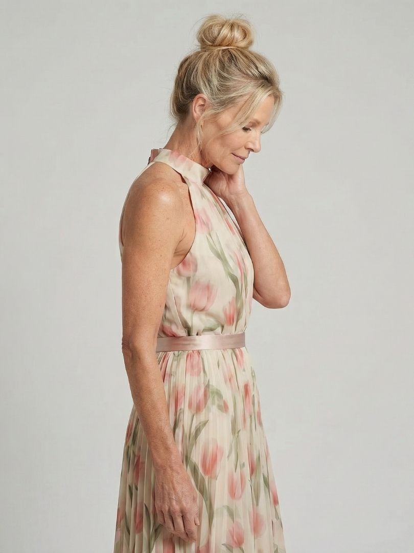Antonia | Florales Midikleid mit Neckholder