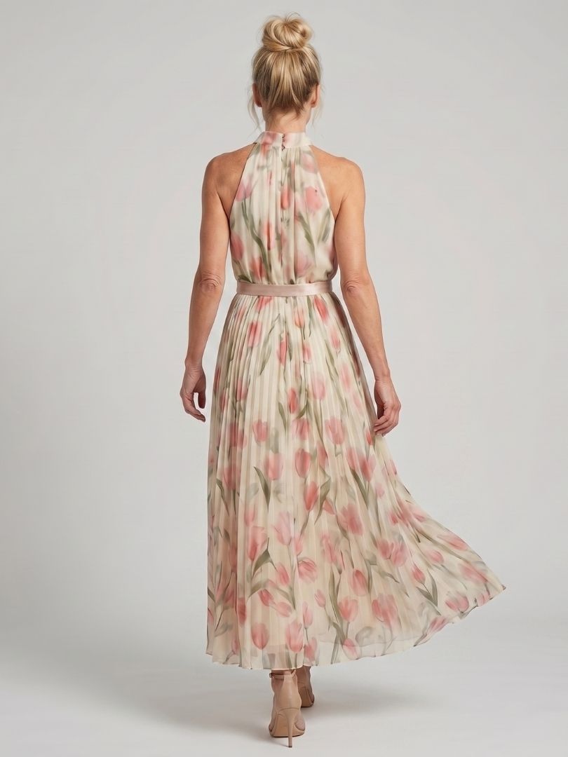 Antonia | Florales Midikleid mit Neckholder
